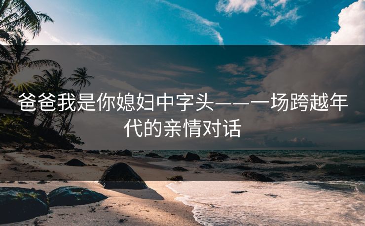 爸爸我是你媳妇中字头——一场跨越年代的亲情对话